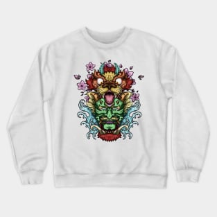 Japanese monster eating oni Crewneck Sweatshirt